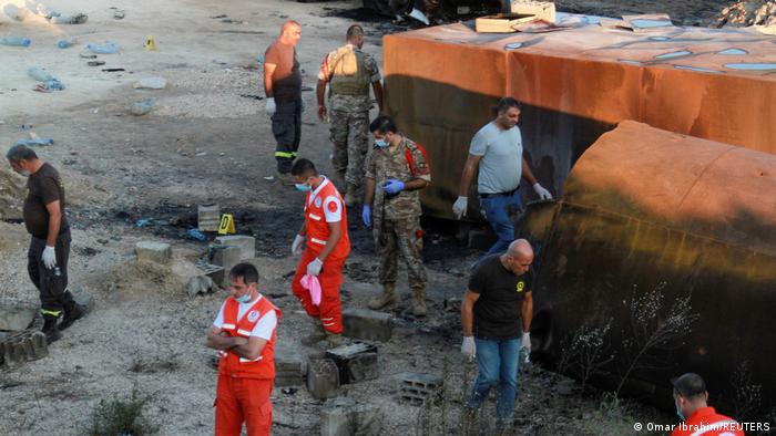 انفجار تانکر سوخت و بیست کشته و دهها زخمی در لبنان 3
