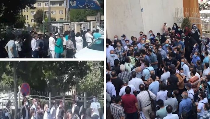 تجمع اعتراضی پرسنل بیمارستان خمینی اهواز 1 تجمع اعتراضی پرسنل بیمارستان خمینی اهواز 1