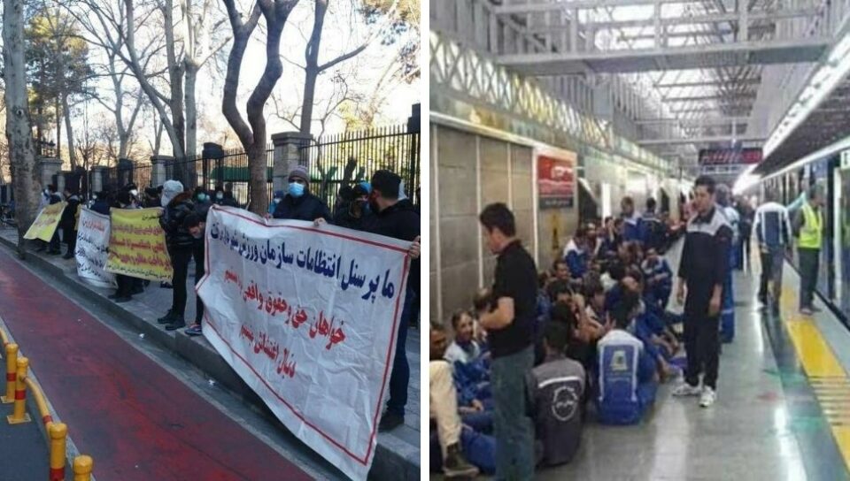تجمع اعتراضی کارکنان بخش فروش بلیت مترو تهران2