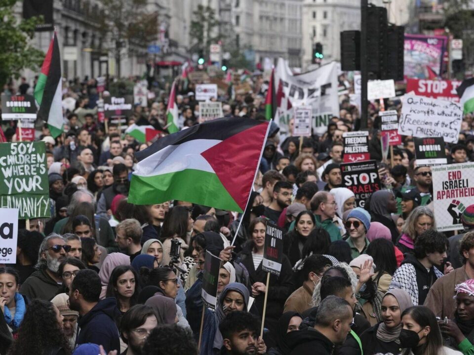 تظاهرات معترضان حامی فلسطینیان2