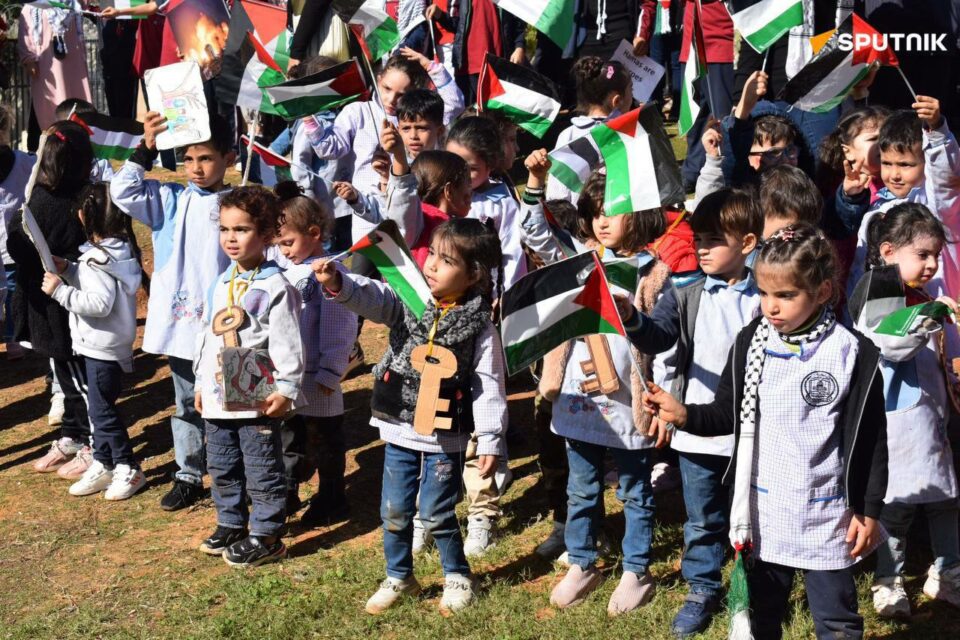 گردهمایی کودکان در بیروت در حمایت از کودکان غزه 1