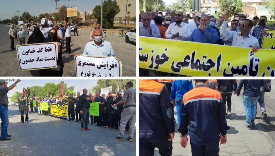 تجمع اعتراضی مشترک بازنشستگان کشوری و تأمین اجتماعی اهواز 3