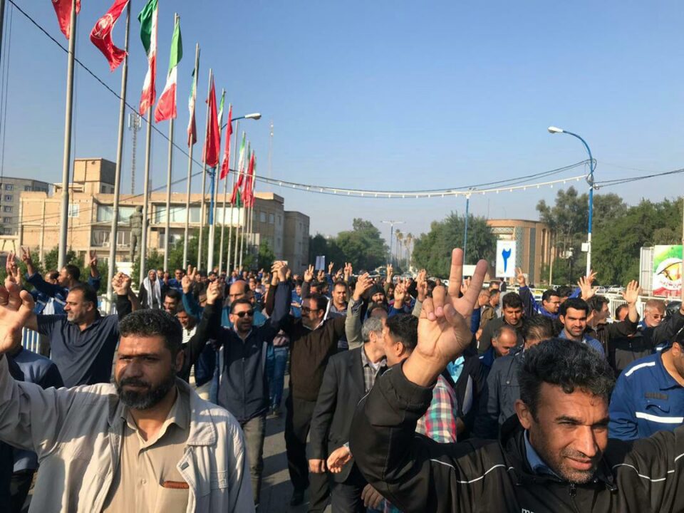 تداوم اعتراض کارگران فولاد اهواز 1