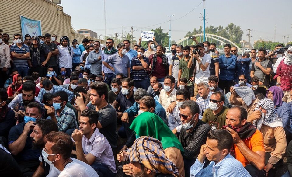 گردهمایی کارگران شرکت نیشکر هفت تپه شوش3