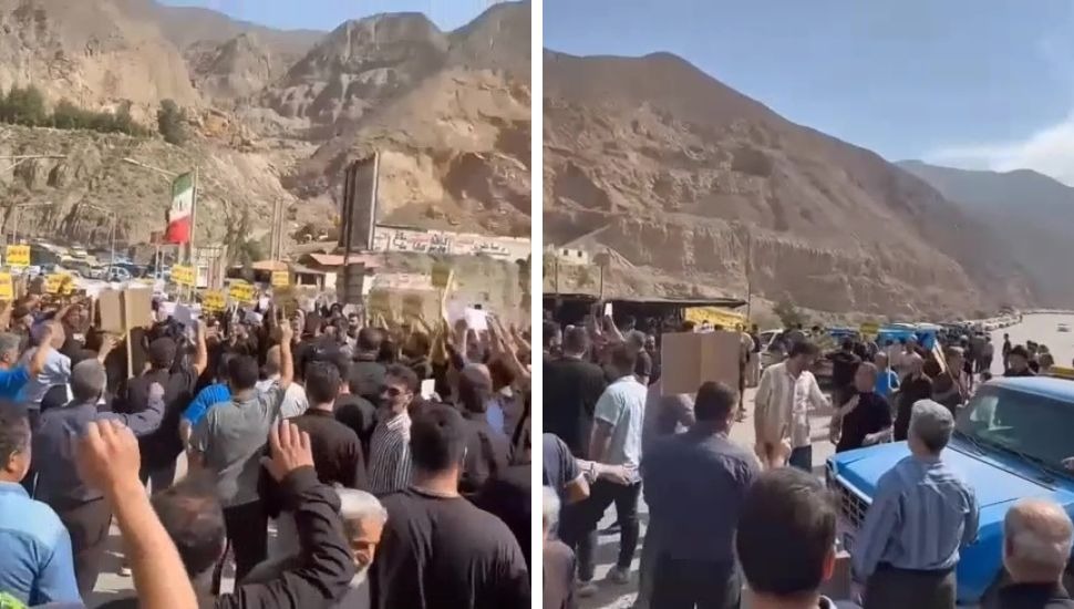 تجمع اعتراضی فعالان محیط‌ زیست در محور هراز