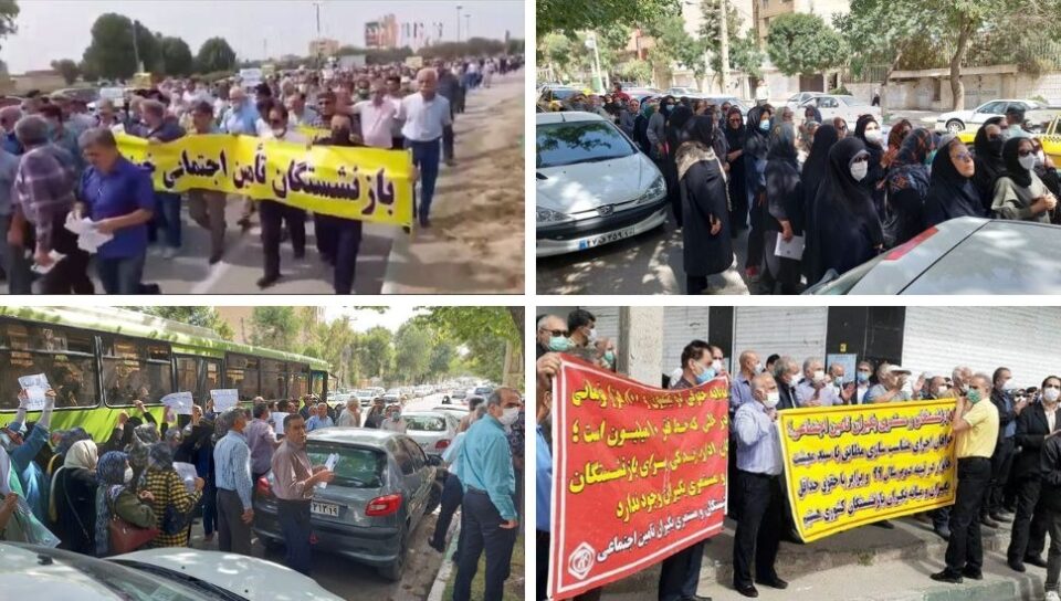 گردهمایی بازنشستگان تأمین اجتماعی در تهران و کرمانشاه