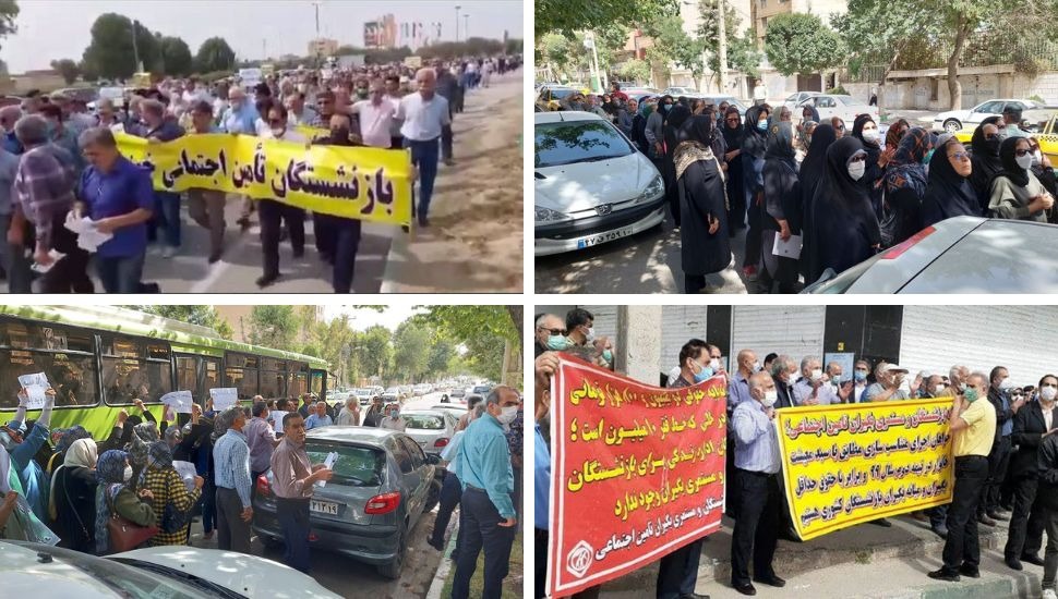 گردهمایی بازنشستگان تأمین اجتماعی در تهران و کرمانشاه