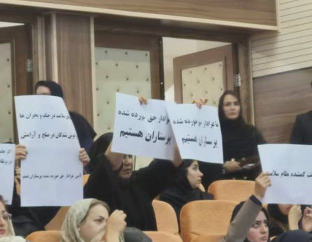 اعتراض پرستاران تبریز در مراسم روز پرستار