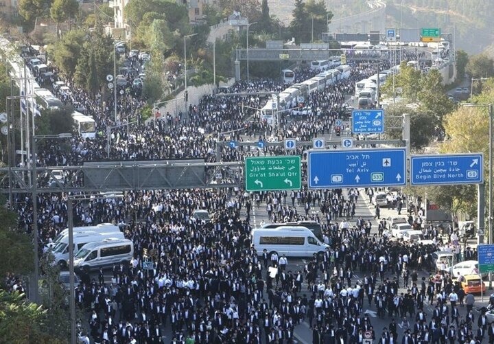 تظاهرات گسترده یهودیان افراطی در اورشلیم