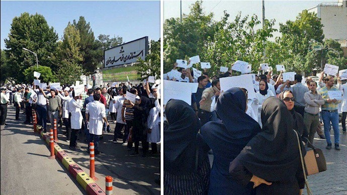 ادامه تجمع اعتراضی پرستاران در مشهد