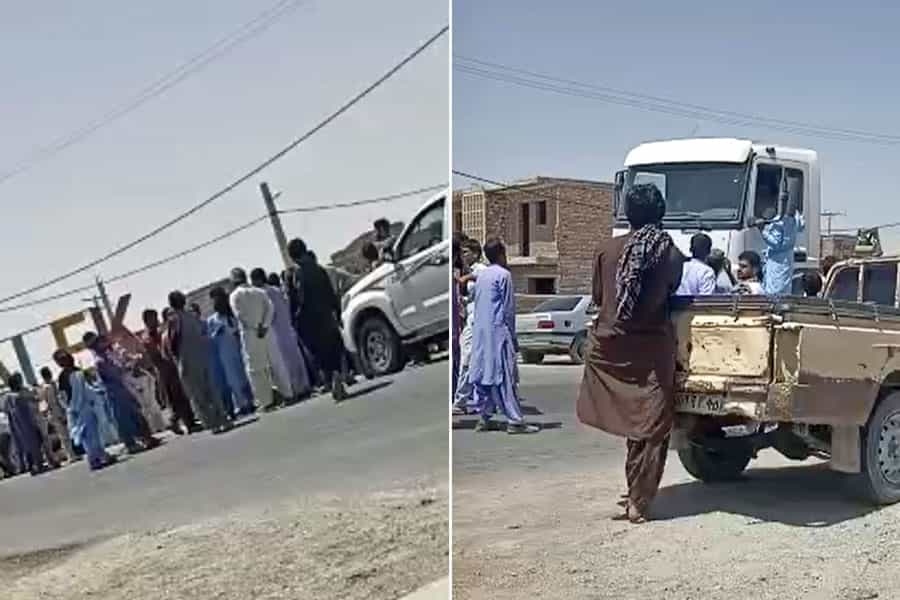 اعتراض و تجمع سوختبران در منطقه میرجاوه