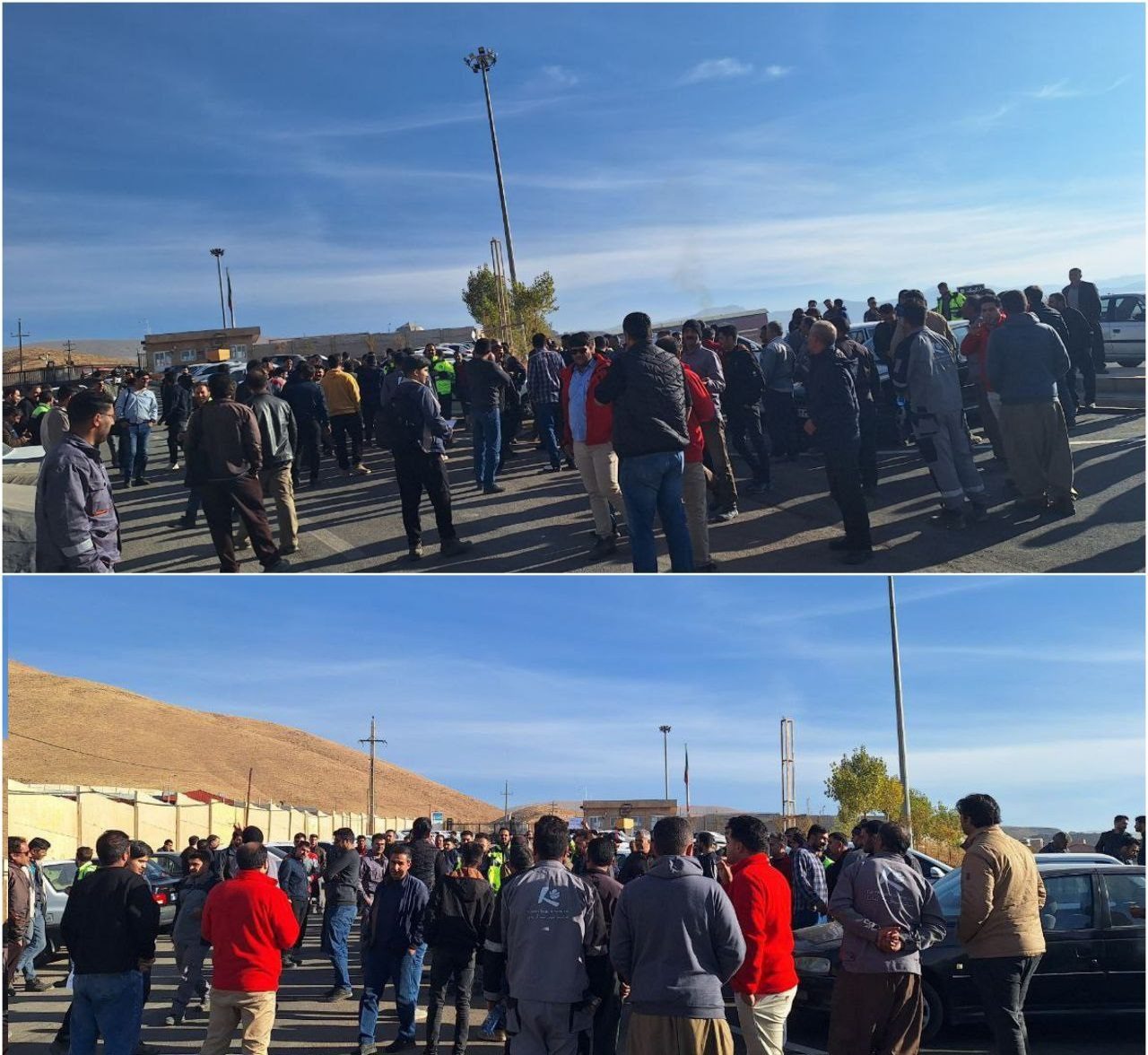 تجمع اعتراضی کارگران معدن زره‌شوران تکاب