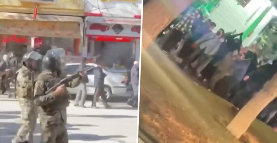 تیراندازی به معترضان در کرمانشاه