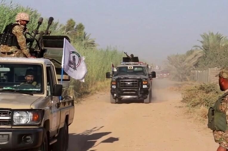 حضور نیروهای حشد الشعبی در مرزهای عراق و سوریه