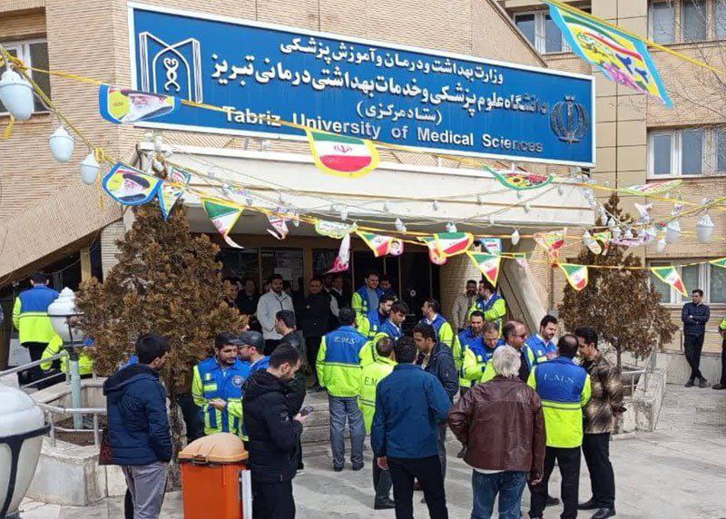 تجمع اعتراضی تکنسین‌های اورژانس در تبریز