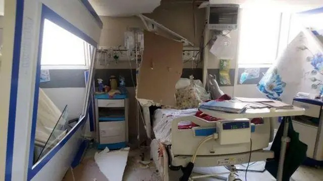 آسیب‌دیدگی مرکز درمانی در پی حملات نظامی اسرائیل