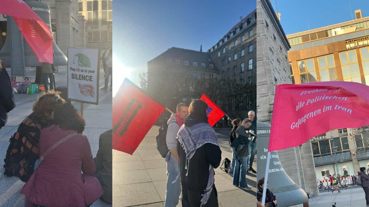 تجمع اعتراضی علیه جنگ و سرکوب در ایران در شهر بوخوم آلمان