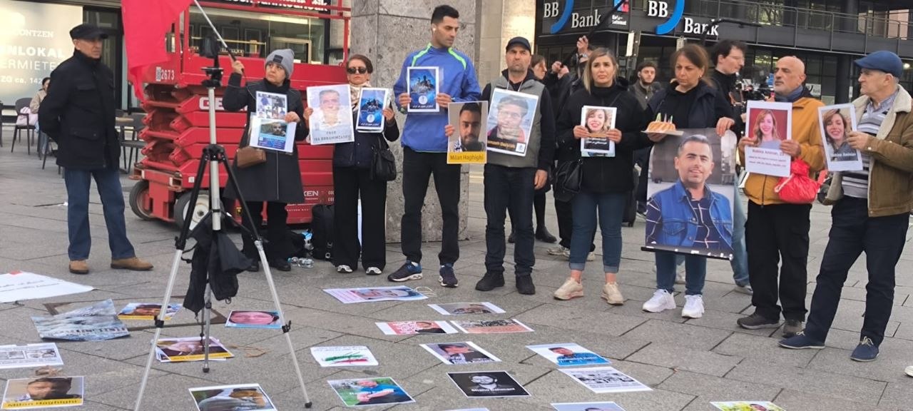 تجمع ایرانیان آزادیخواه کلن در اعتراض به اعدام‌ها در ایران