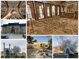 آسیب به ۲۸ بنای تاریخی اصفهان در پی حملات نظامی