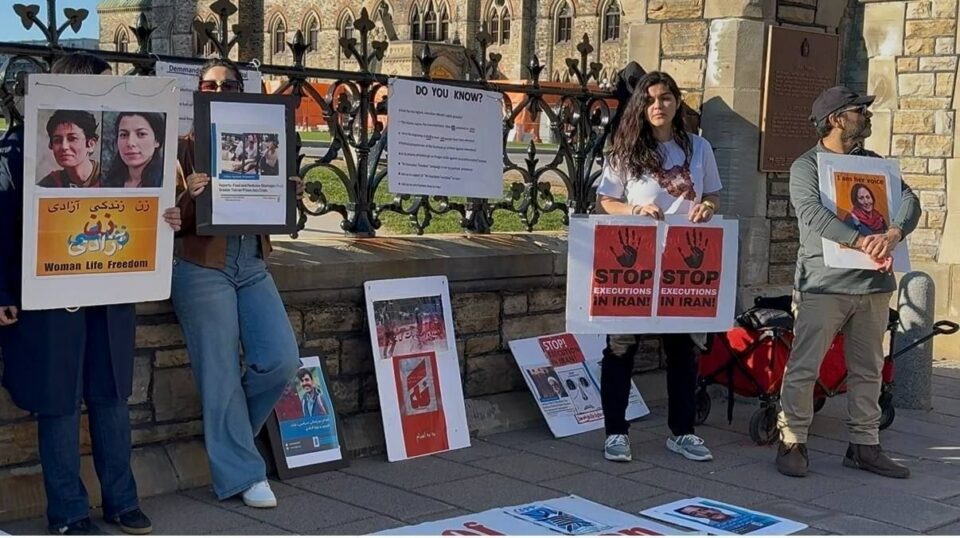 تجمع اعتراضی در اتاوا در حمایت از زندانیان سیاسی ایران2