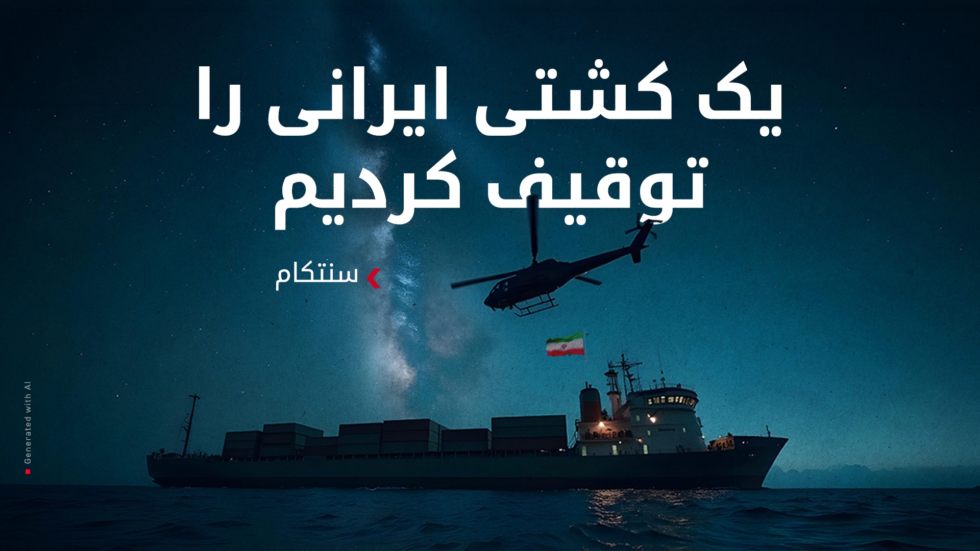 توقیف یک کشتی تجاری مرتبط با ایران در دریای عرب