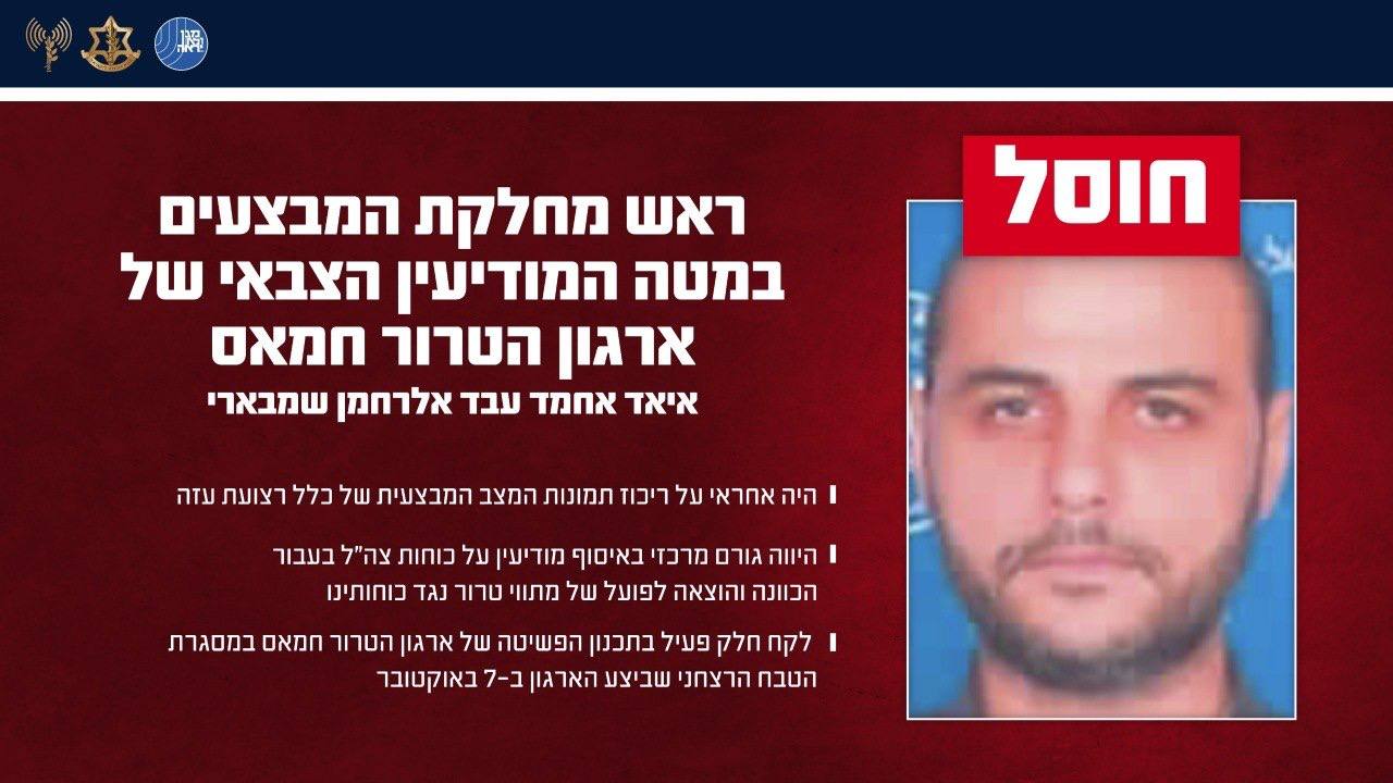 کشته شدن مقام ارشد اطلاعاتی حماس در حمله هوایی اسرائیل