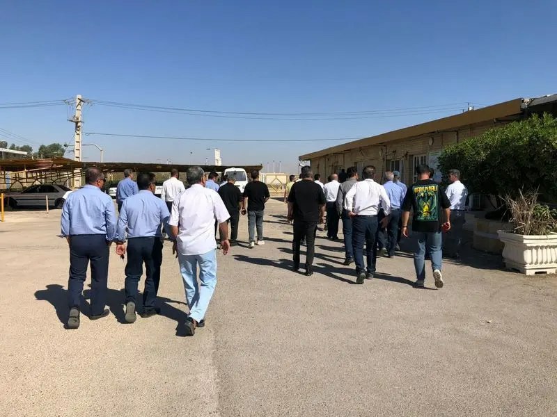تجمع اعتراضی کارگران قراردادی پتروشیمی ماهشهر