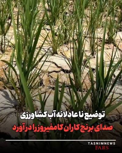 اعتراض کشاورزان کامفیروز در استان فارس