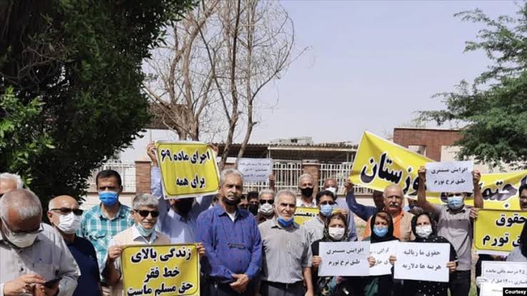 گردهمایی اعتراضی بازنشستگان تأمین اجتماعی