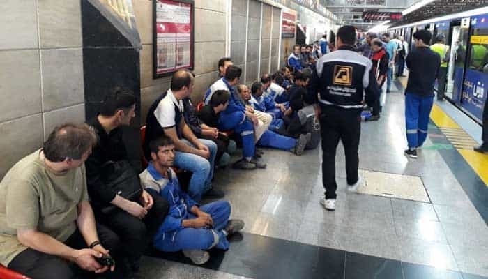 اعتراض نیروهای پیمانکاری مترو 