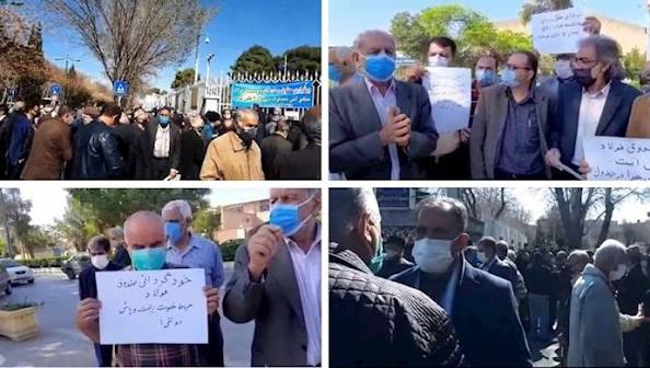 تجمع اعتراضی بازنشستگان صنعت فولاد اصفهان