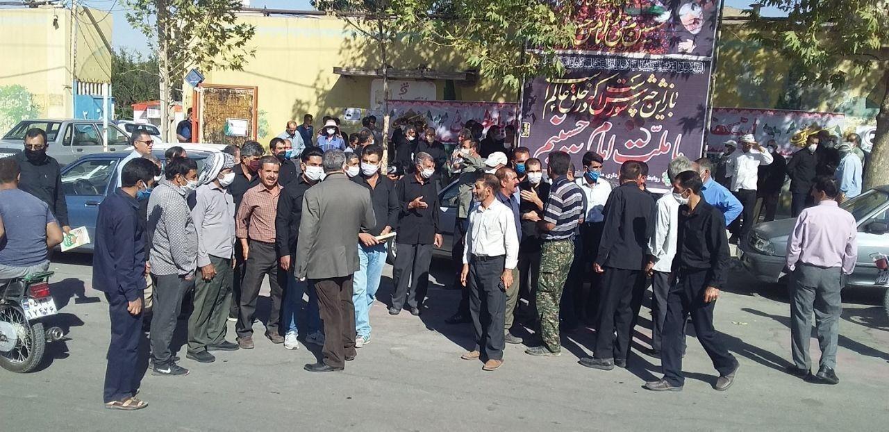 تجمع کارگران پیمانکاری شهرداری شوش