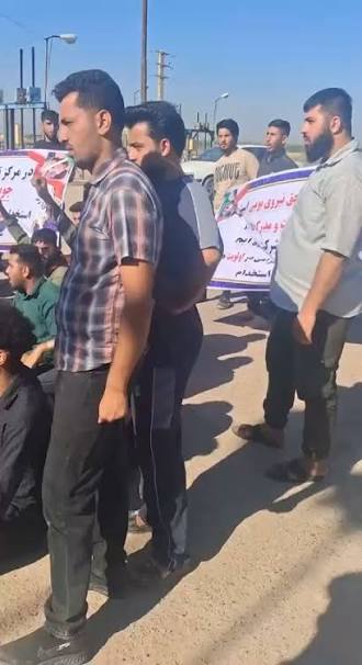 سومین روز تجمع اعتراضی جویندگان کار در اهواز