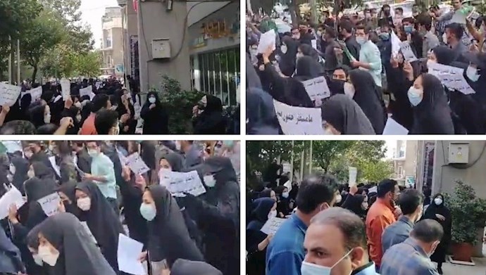 هشتمین روز تجمع اعتراضی کارنامه سبزها مقابل وزارت آموزش و‌ پرورش2