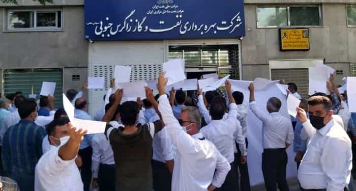 اعتراض کارگران واحد ترابری شرکت بهره‌برداری نفت و گاز زاگرس جنوبی