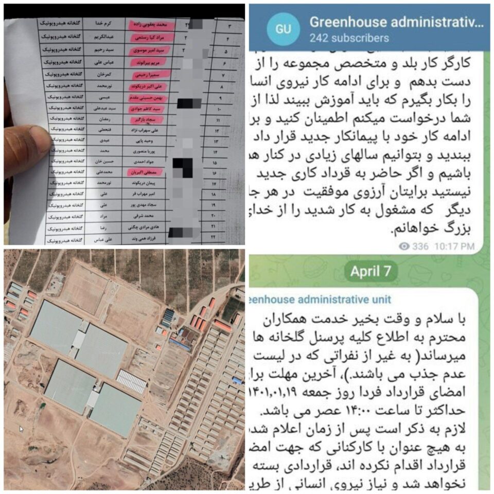 اخراج شماری از کارگران معترض کشت و صنعت لرستان