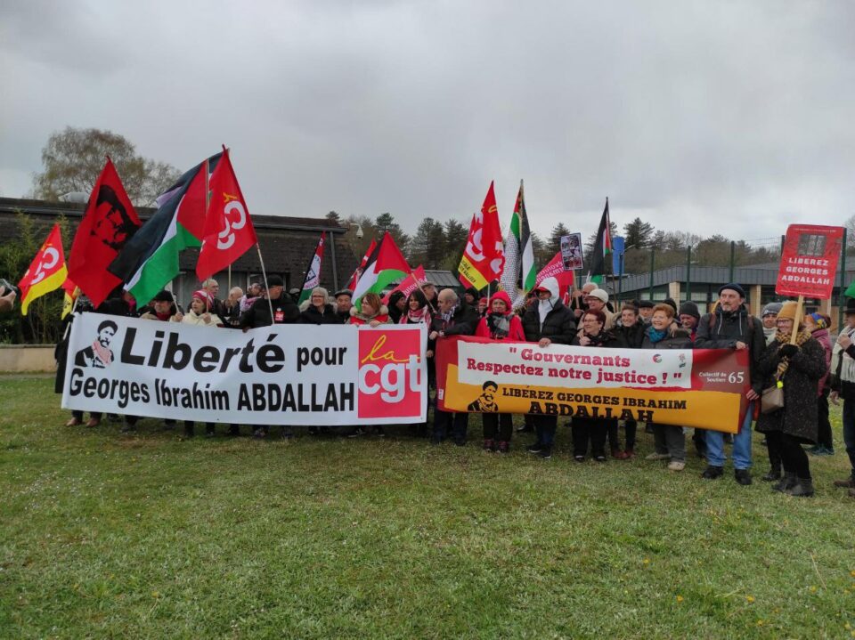 تجمع سوسیالیست ها در حمایت از جرج عبدالله در فرانسه 1