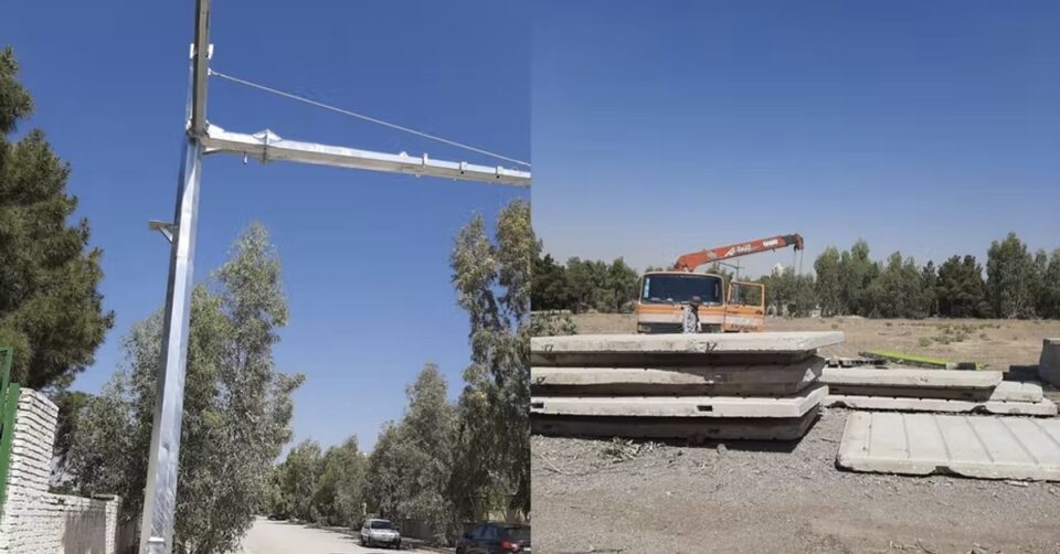 اعتراض خانواده‌های خاوران به ایجاد دیوارهای بتنی در این گورستان1