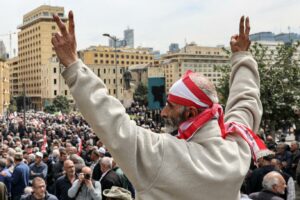اعتراض بازنشستگان در بیروت