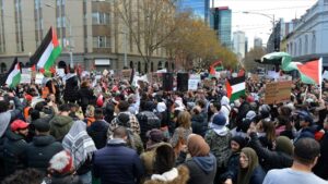 تجمع اعتراضی شهروندن اسرائیلی و فلسطینی در لندن