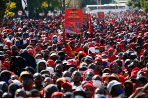 تظاهرات اعتراضی کارگران در آفریقای جنوبی