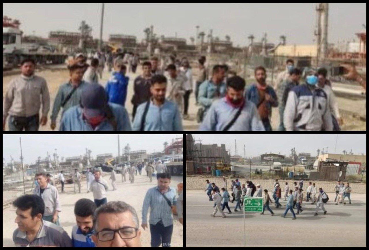 اعتصاب کارگران پروژه ای پتروپالایش دشت عباس خوزستان