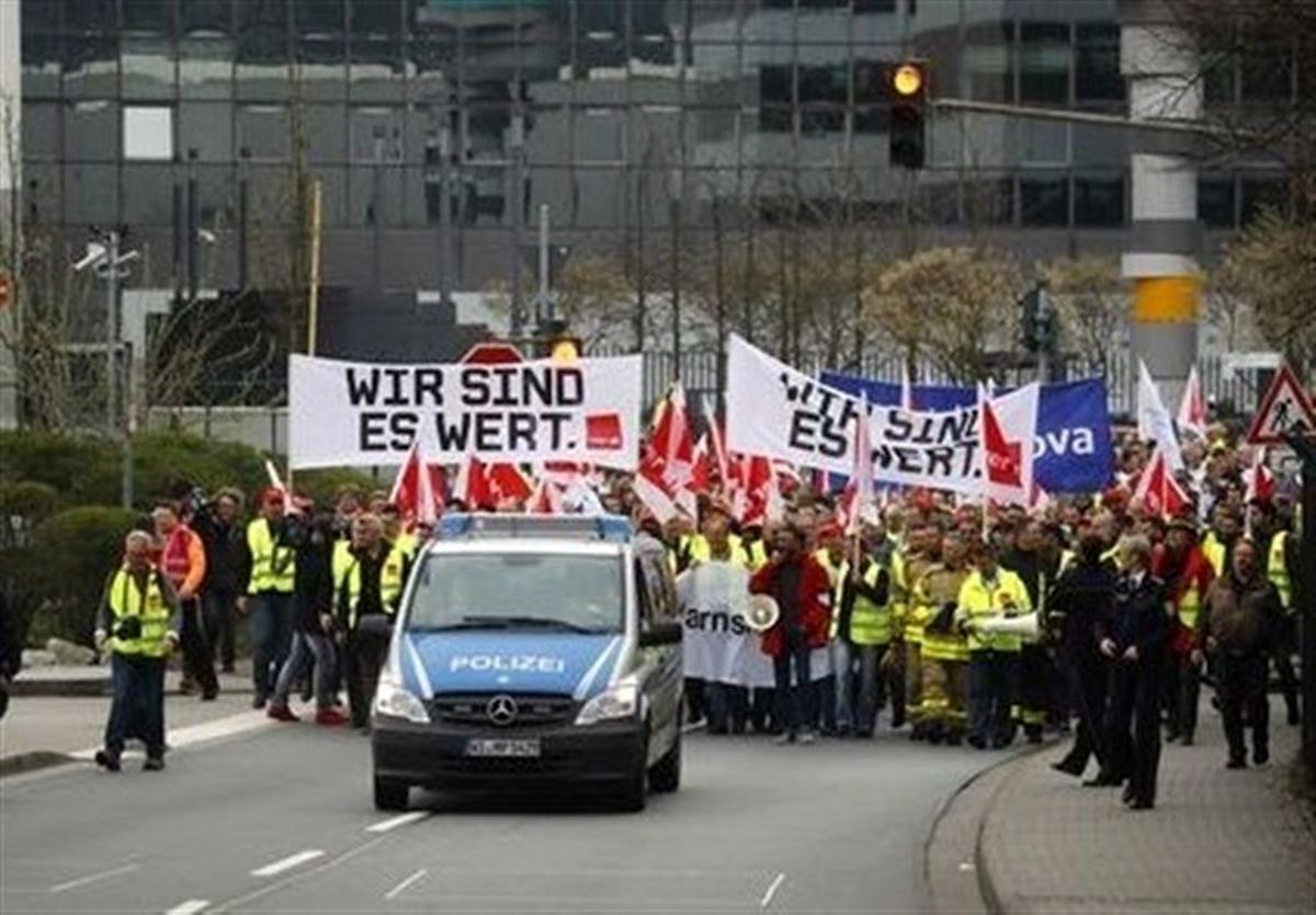 آغاز اعتصابات گسترده کارگران در آلمان