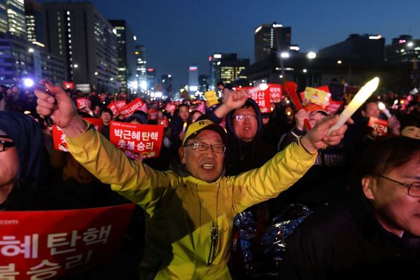 تظاهرات کارگران فولاد کره جنوبی