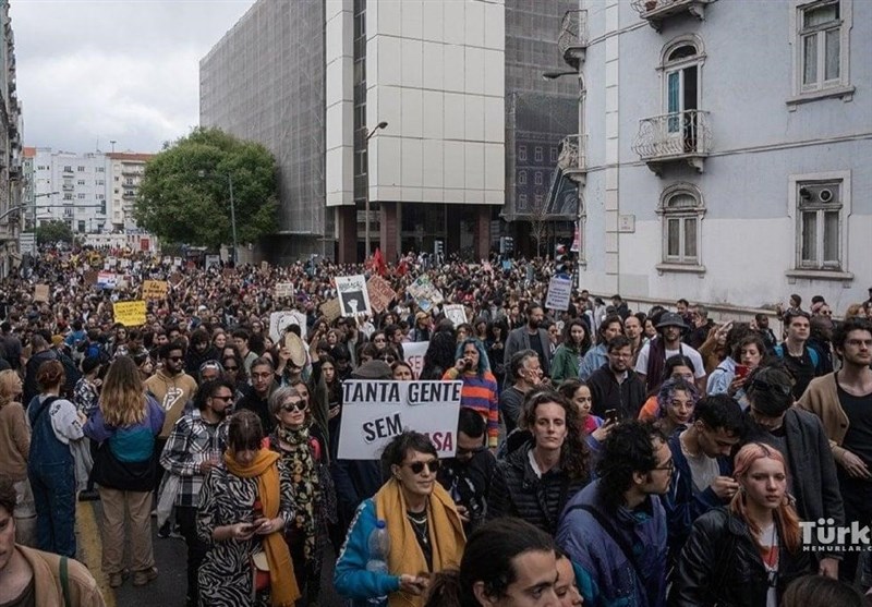 تظاهرات اعتراضی شهروندان پرتغالی