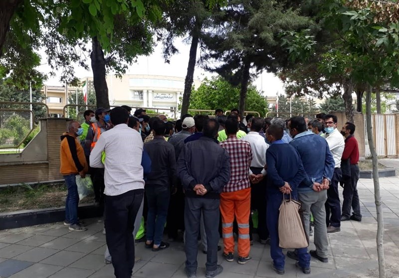 اعتراض کارگران شهرداری جیرفت