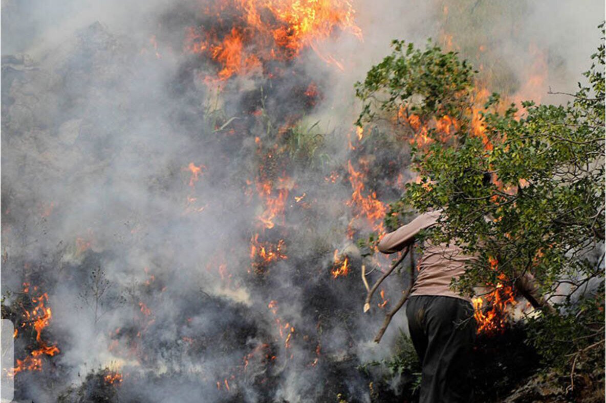 تداوم آتش‌سوزی جنگل‌های مریوان