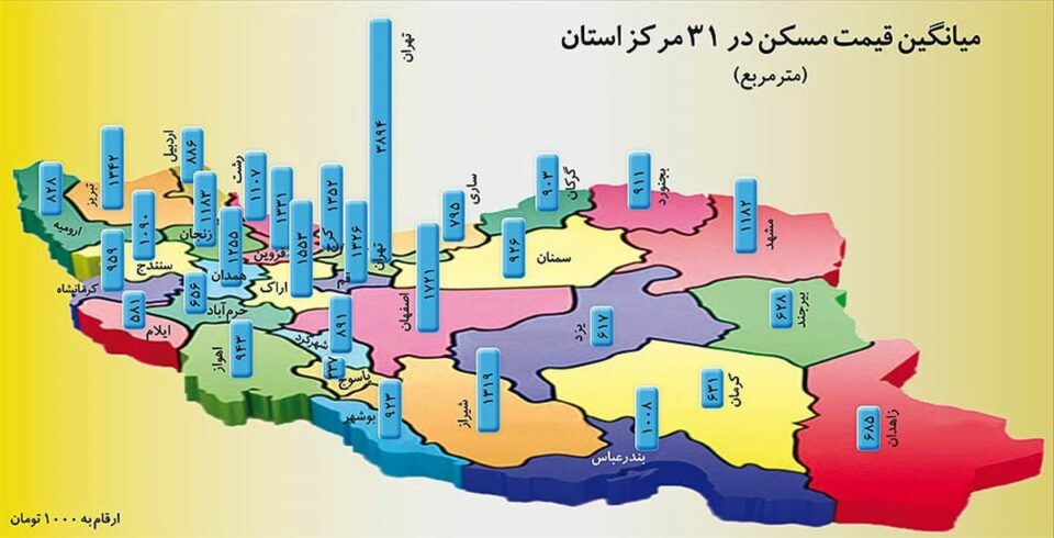 تداوم رشد ماهانه قیمت مسکن در ایران4