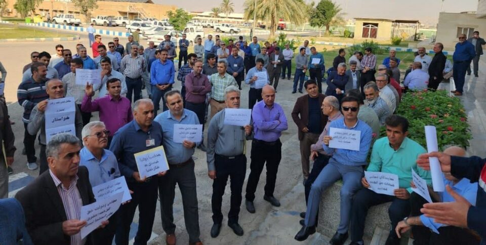 تداوم تجمعات کارکنان شرکت نفت و ‌گاز آغاجاری و نفت فلات قاره3