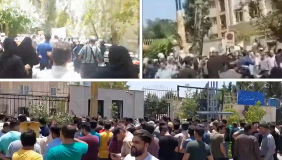 اعتراضات کارکنان ارکان ثالت تهران و حومه مقابل وزارت نفت 1